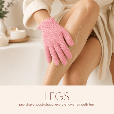 Lavabolife glove in use on one body zone